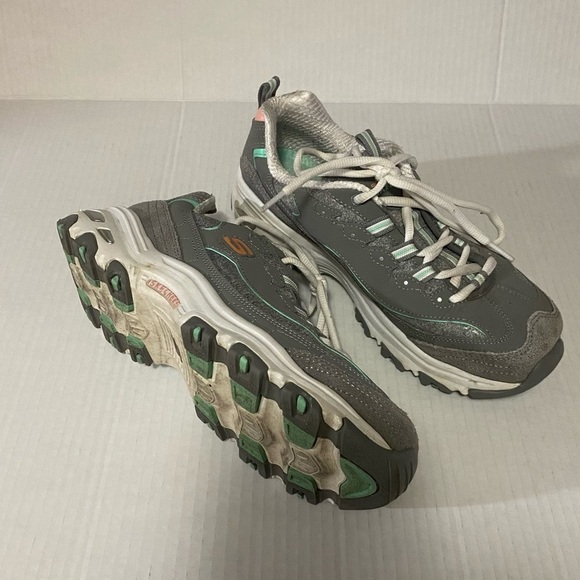 Sketchers Women’s D’Lites sparkling Rain Cushioned Memory Foam Sneakers Sz 8.5 - Picture 2 of 5